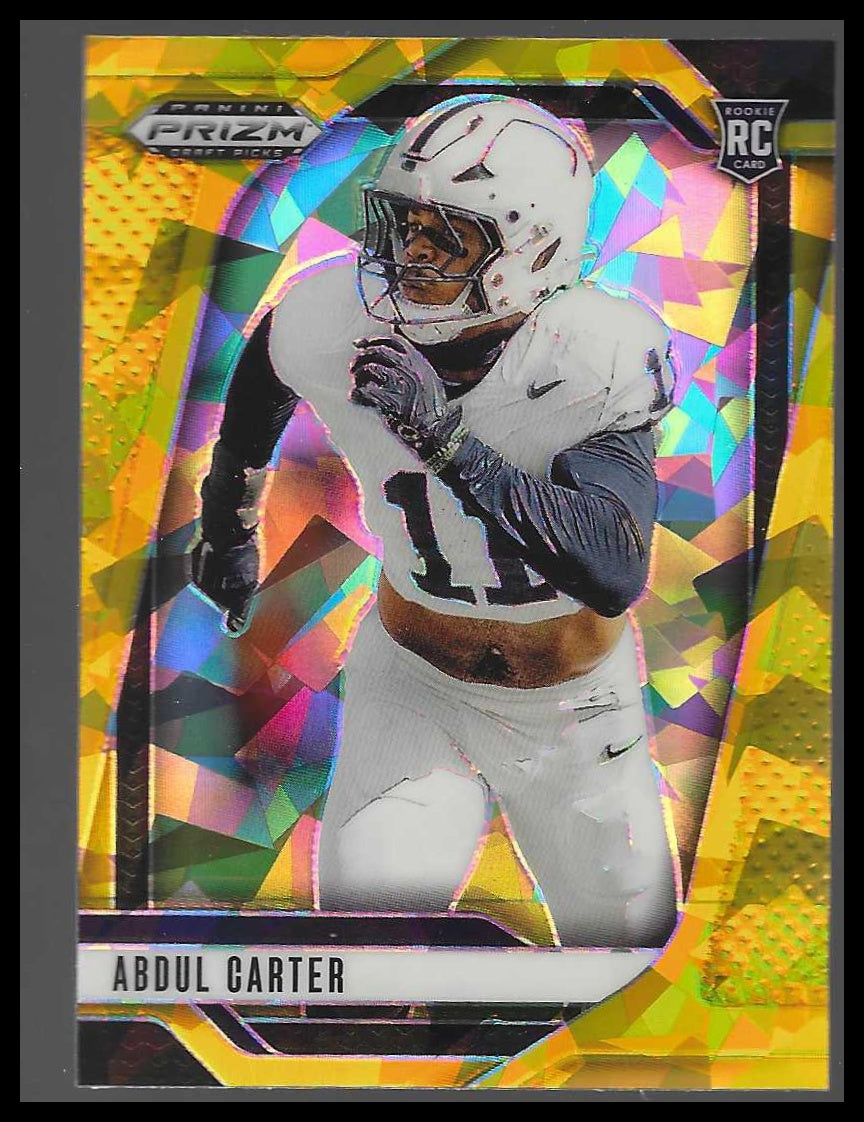2025 Panini Prizm Draft Picks #102 Abdul Carter Prizms Gold Ice