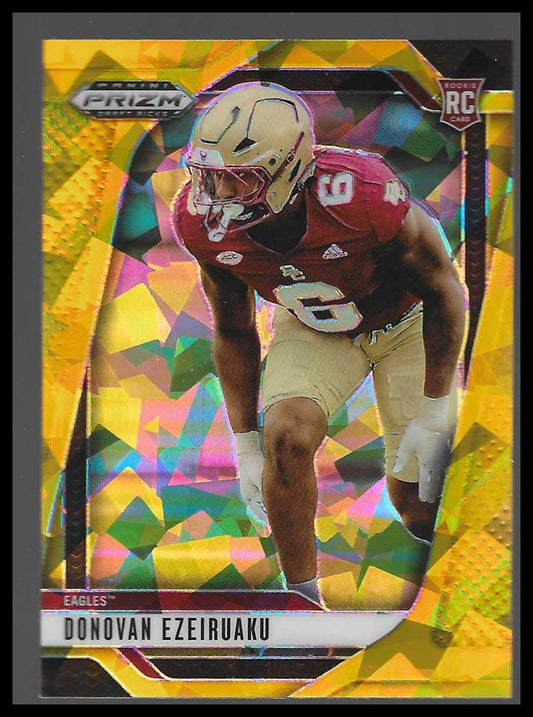 2025 Panini Prizm Draft Picks #14 Donovan Ezeiruaku Prizms Gold Ice