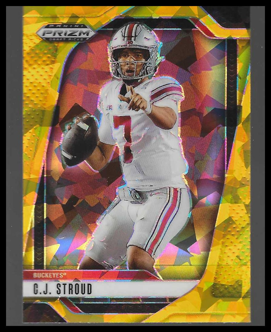 2025 Panini Prizm Draft Picks #186 C.J. Stroud Prizms Gold Ice