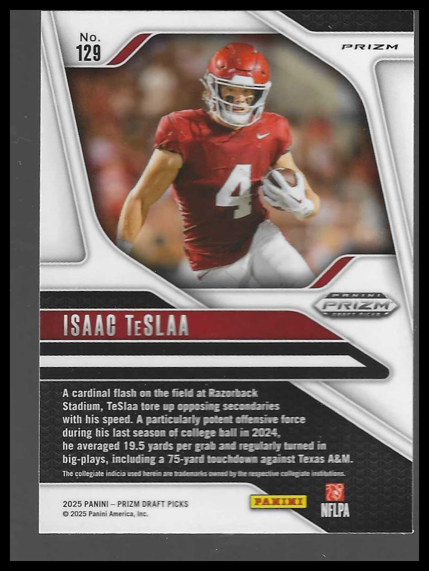 2025 Panini Prizm Draft Picks #129 Isaac TeSlaa Prizms Gold Ice