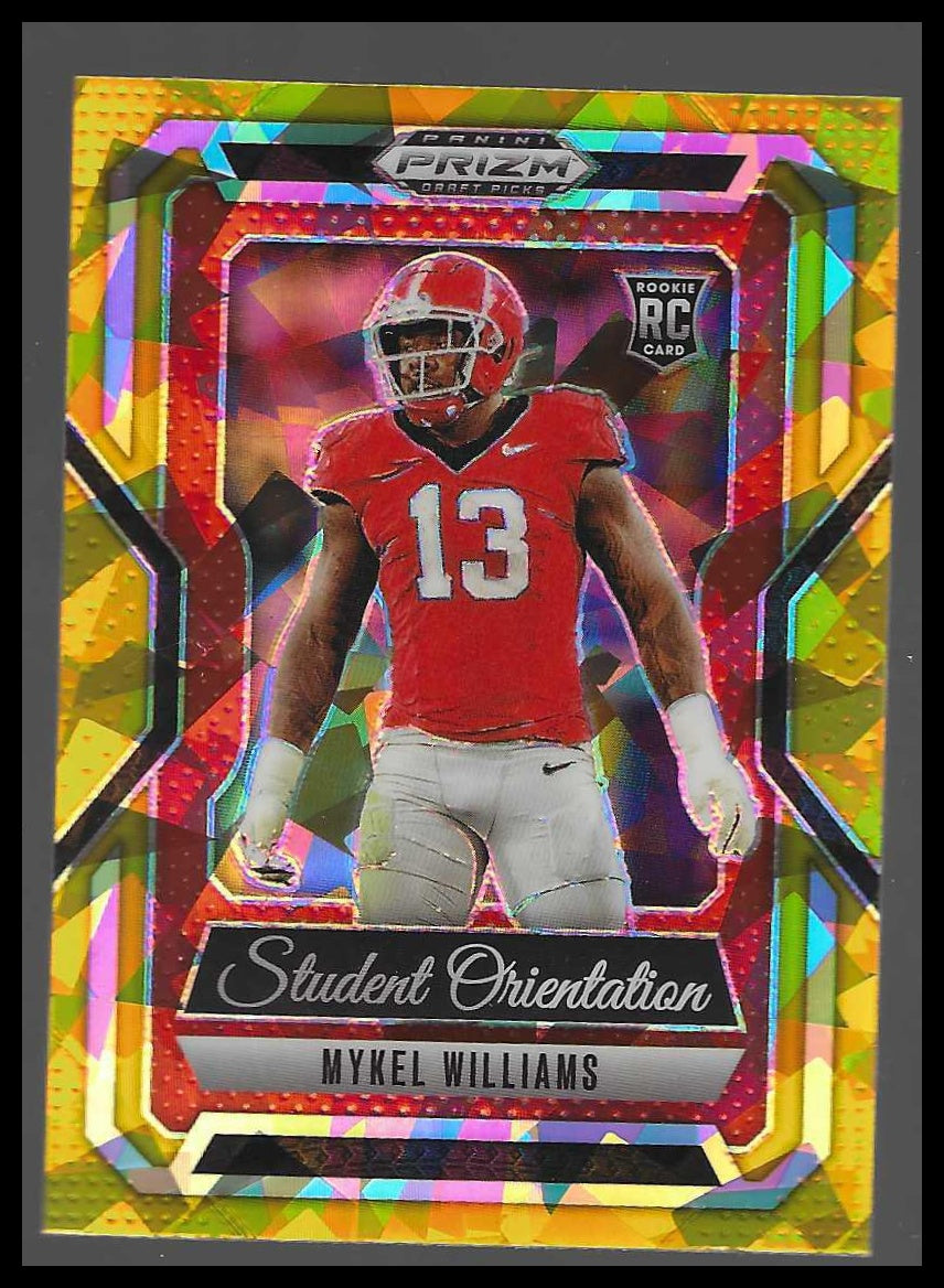 2025 Panini Prizm Draft Picks #24 Mykel Williams Student Orientation Gold Ice