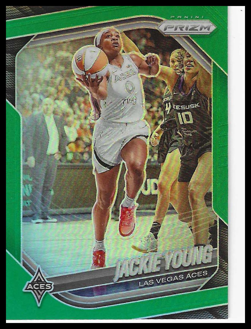 2025 Panini Prizm WNBA #23 Jackie Young Green Prizms