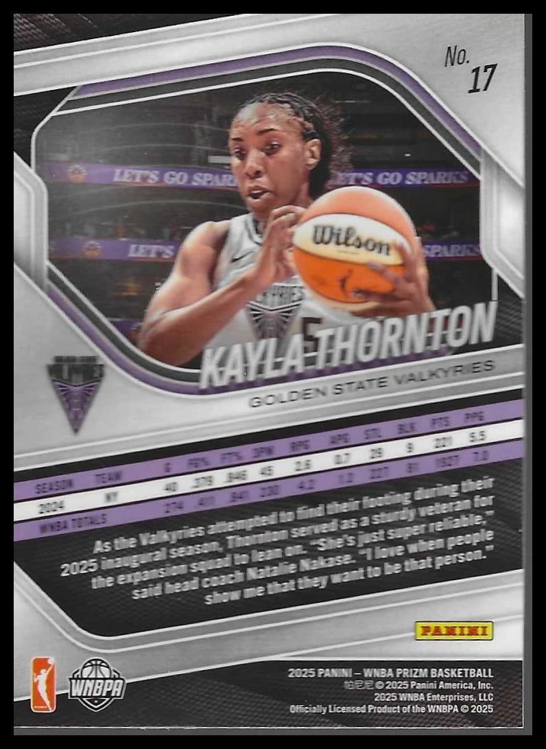 2025 Panini Prizm WNBA #17 Kayla Thornton