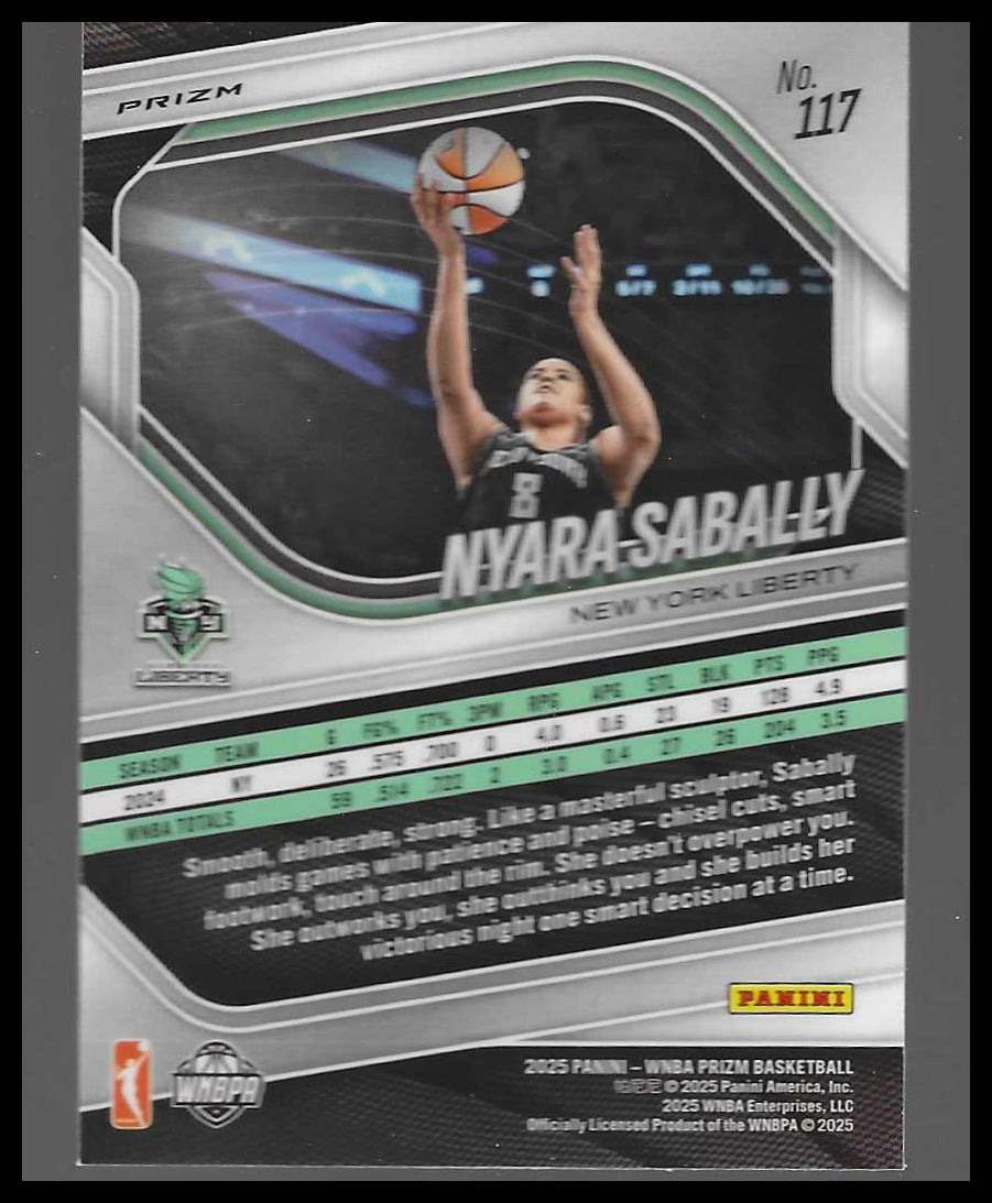 2025 Panini Prizm WNBA #117 Nyara Sabally Ice Prizms