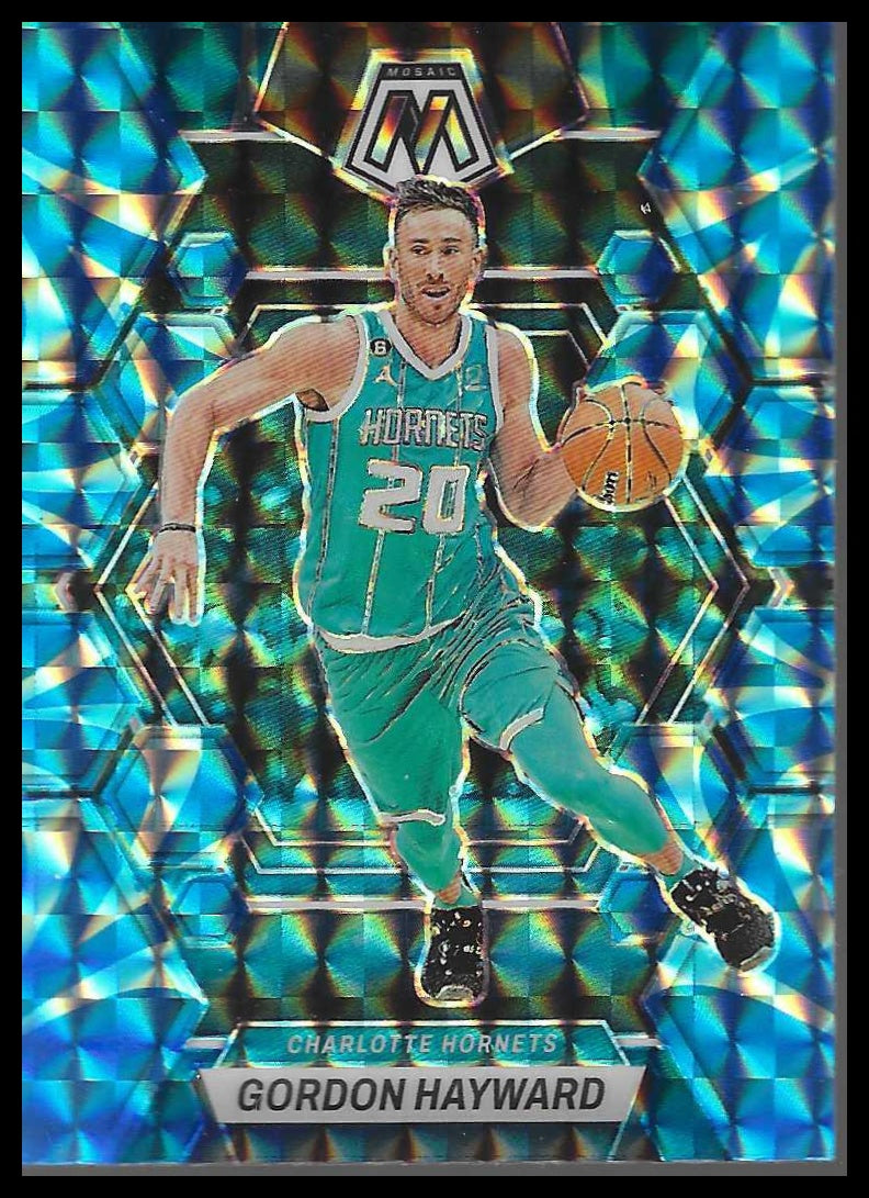 2022-23 Panini Mosaic #127 Gordon Hayward Reactive Blue