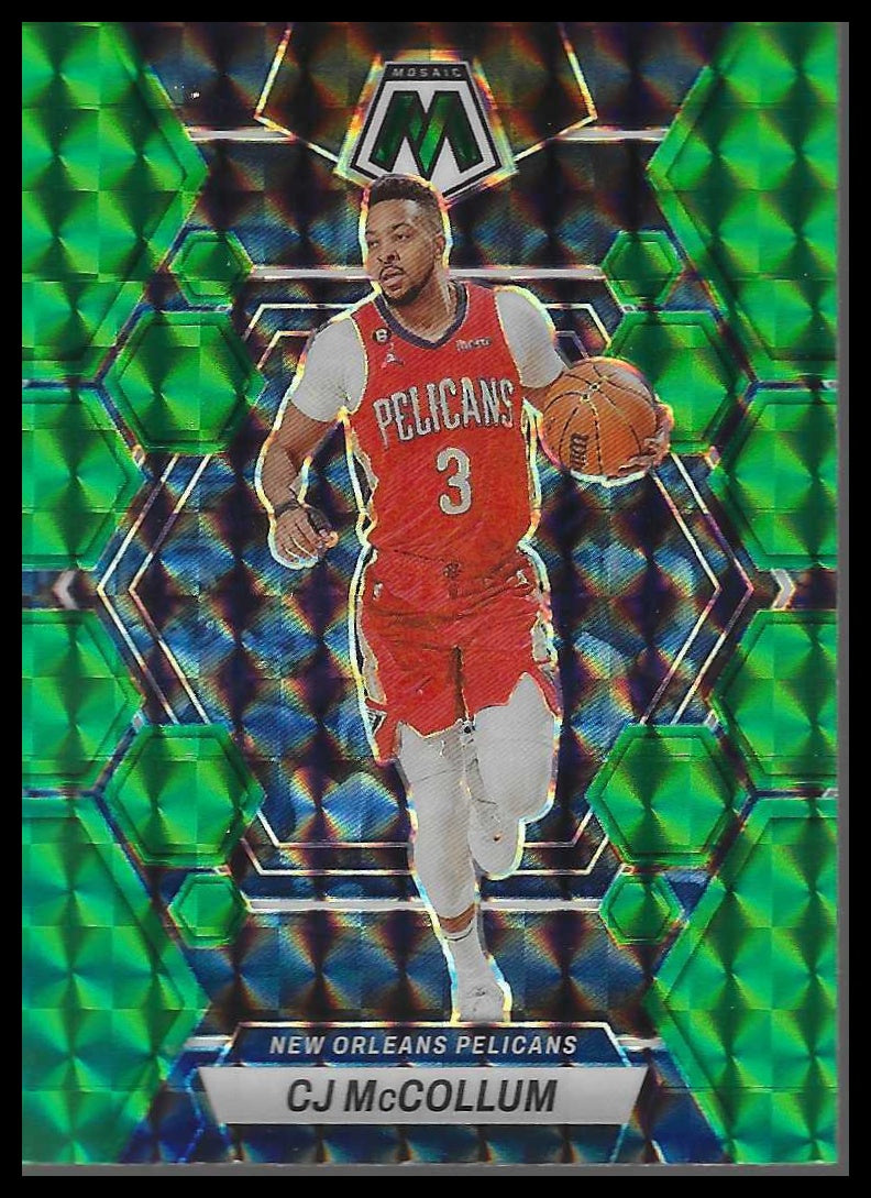 2022-23 Panini Mosaic #22 CJ McCollum Green