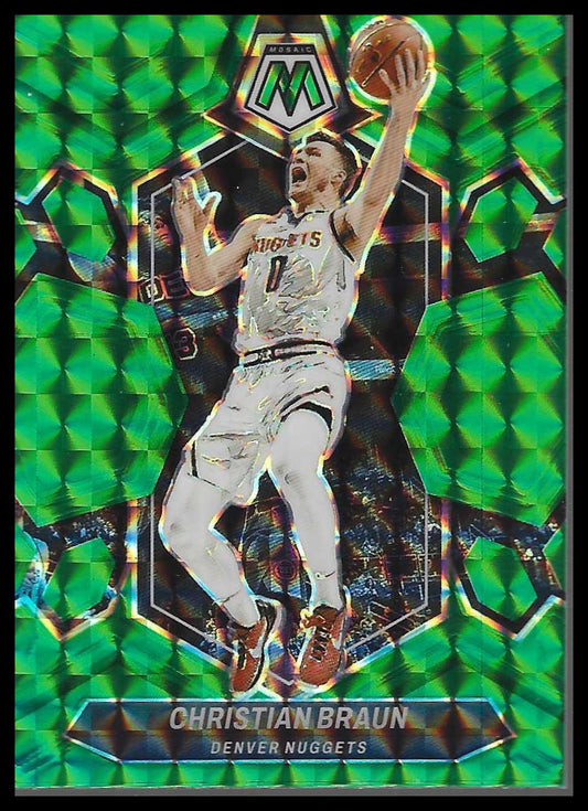 2023-24 Panini Mosaic #168 Christian Braun Green