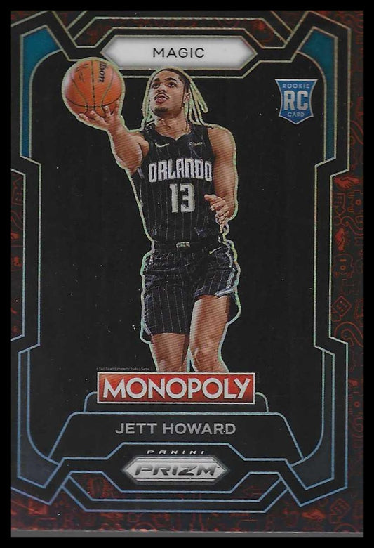 2023-24 Panini Prizm Monopoly #65 Jett Howard Monopoly Man Red Pattern