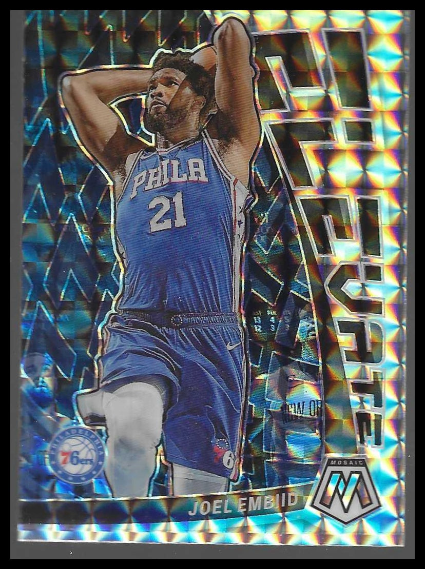 2022-23 Panini Mosaic #12 Joel Embiid Elevate Mosaic