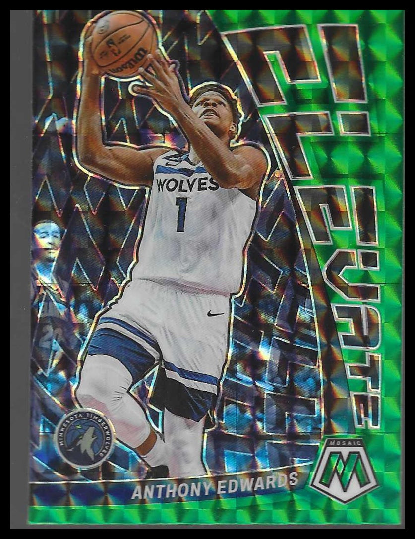 2022-23 Panini Mosaic #5 Anthony Edwards Elevate Mosaic Green