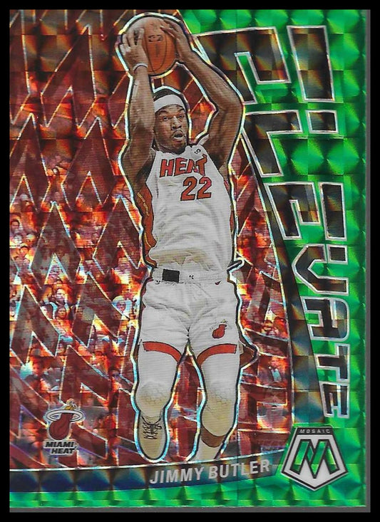 2022-23 Panini Mosaic #21 Jimmy Butler Elevate Mosaic Green