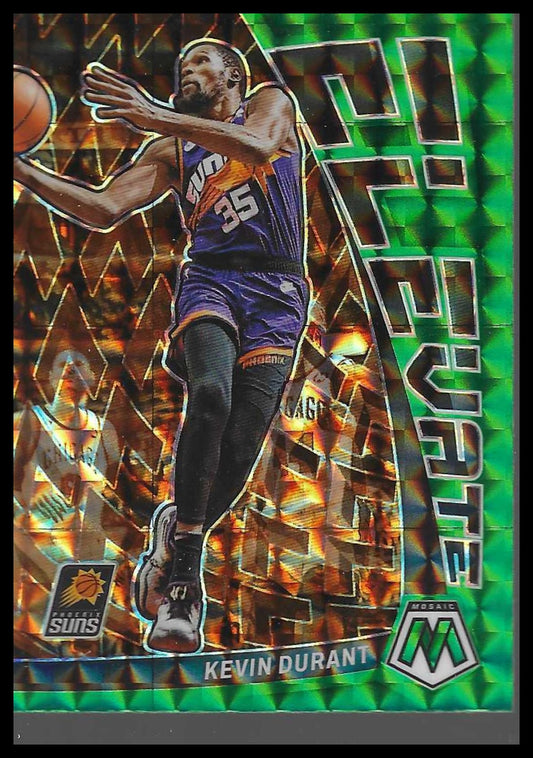 2021-22 Panini Mosaic #3 Kevin Durant Elevate Mosaic Green