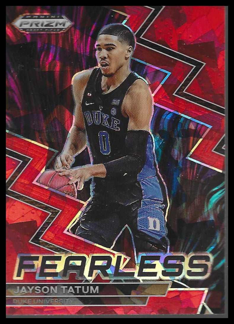 2023 Panini Prizm Draft Picks #19 Jayson Tatum Fearless Red Ice