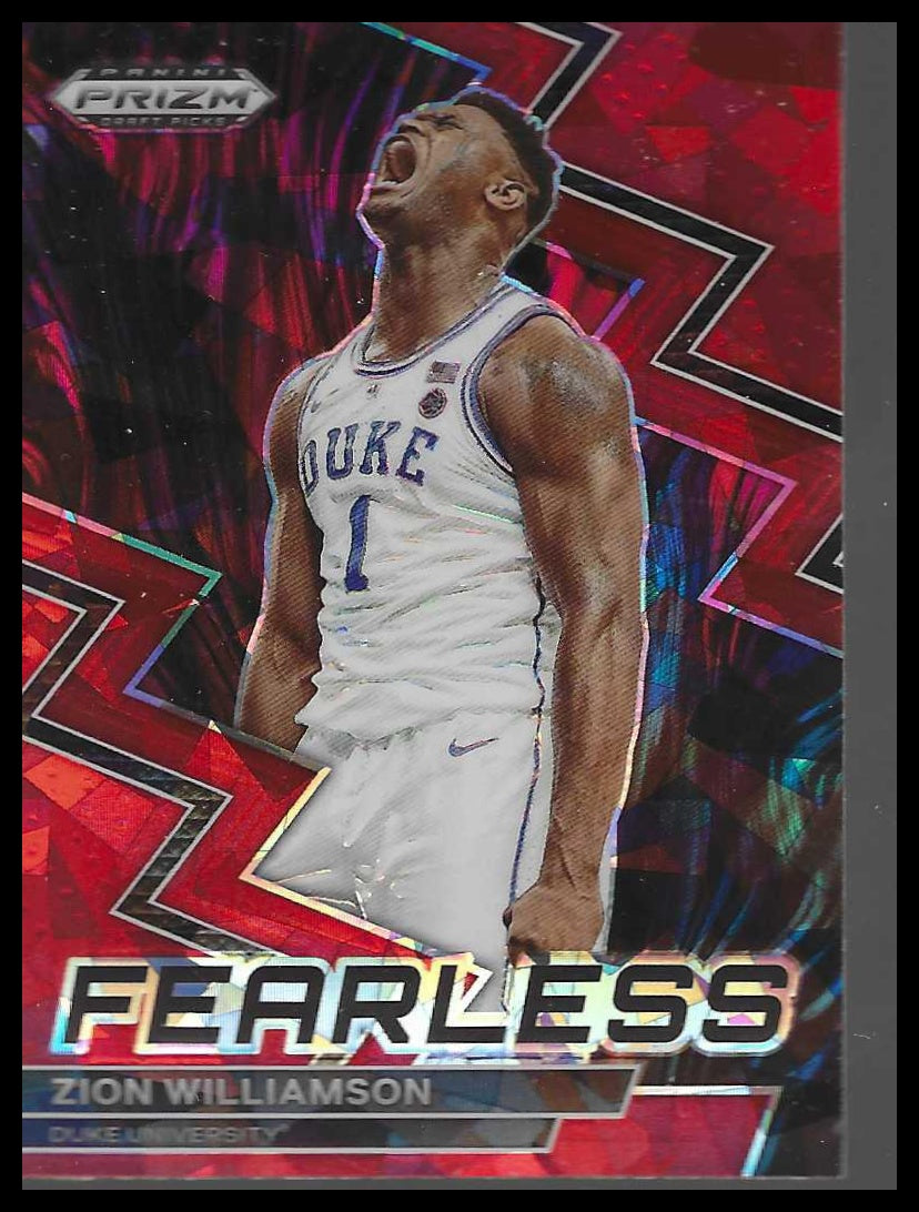 2023 Panini Prizm Draft Picks #18 Zion Williamson Fearless Red Ice