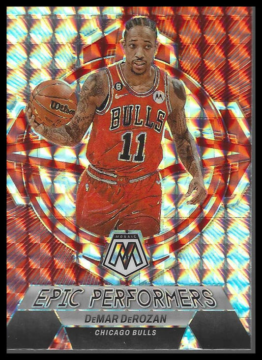 2022-23 Panini Mosaic #19 DeMar DeRozan Epic Performers Mosaic