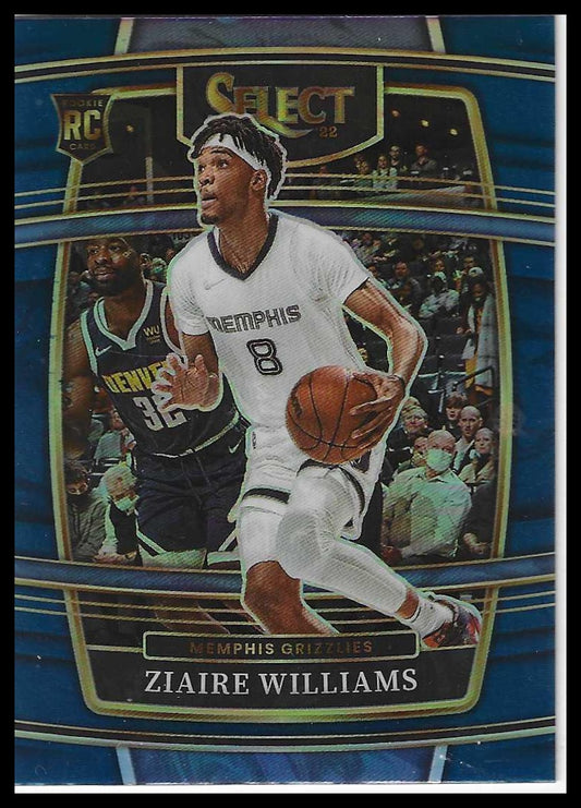 2021-22 Panini Select #86 Ziaire Williams Blue Prizms