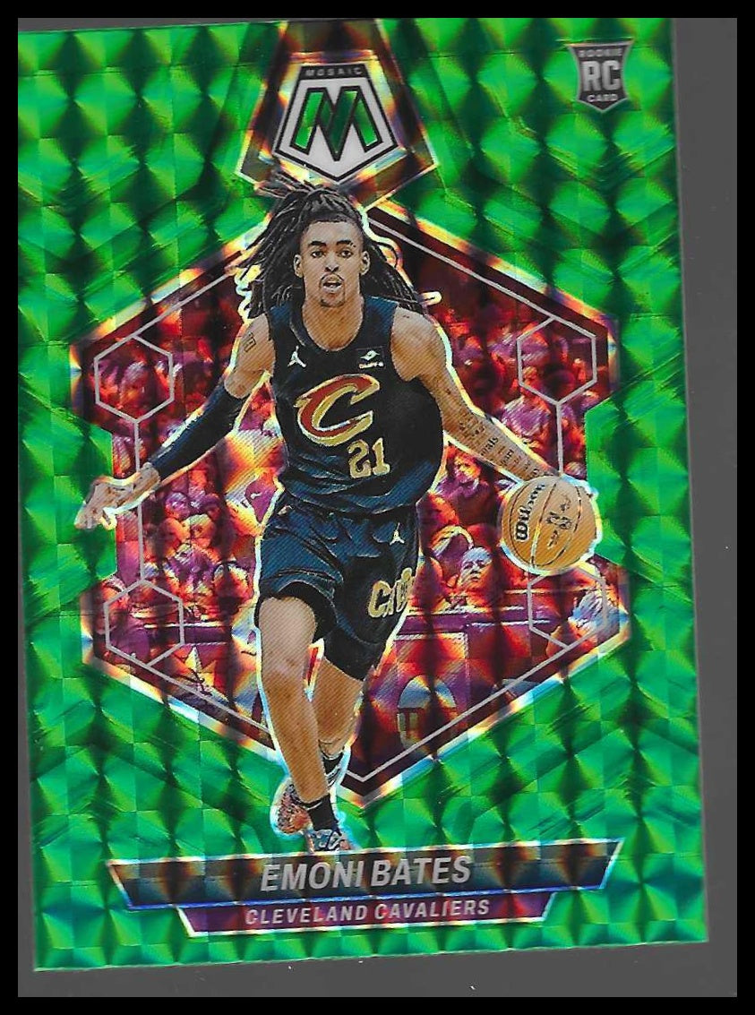 2023-24 Panini Mosaic #219 Emoni Bates Green