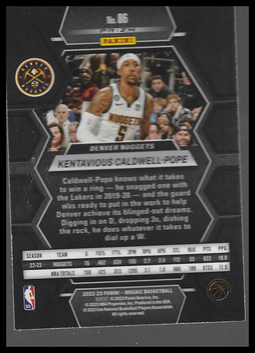 2022-23 Panini Mosaic #86 Kentavious Caldwell-Pope Green