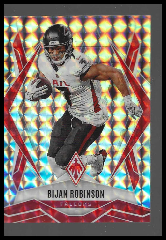 2025 Panini Phoenix #112 Bijan Robinson Silver Pyramids Prizm