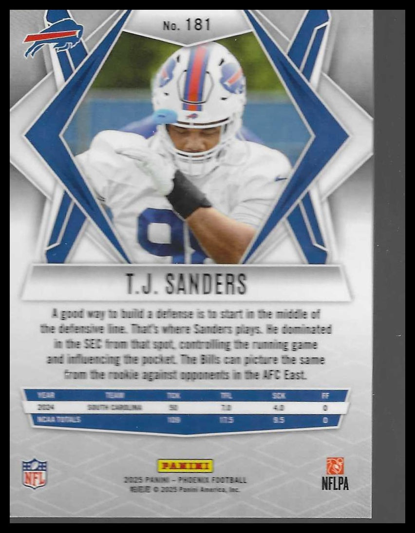 2025 Panini Phoenix #181 T.J. Sanders