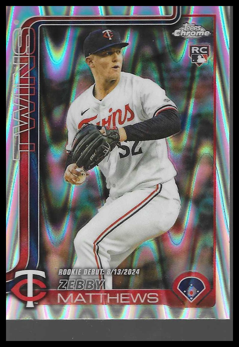 2025 Topps Chrome Update #USC171 Zebby Matthews RayWave Refractor