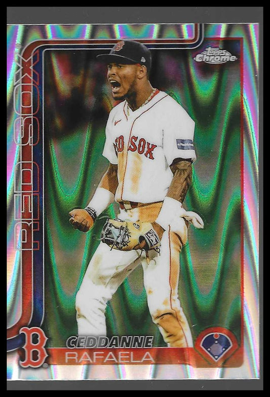 2025 Topps Chrome Update #USC126 Ceddanne Rafaela RayWave Refractor