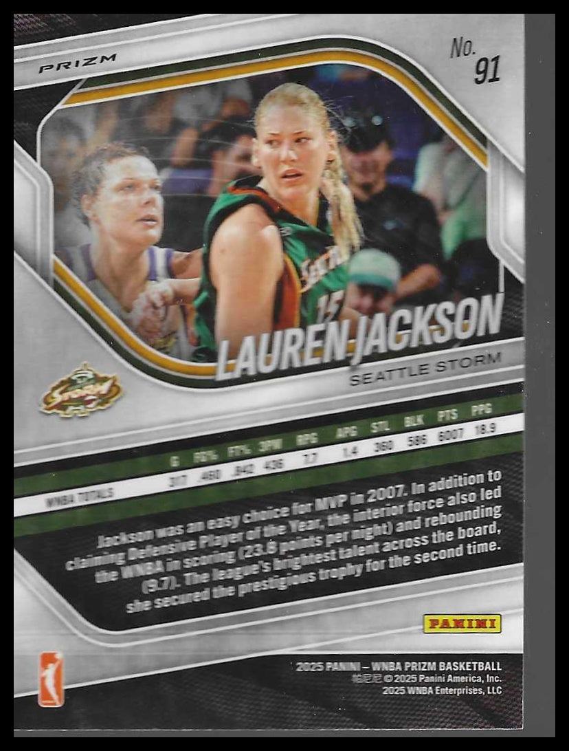 2025 Panini Prizm WNBA #91 Lauren Jackson Ice Prizms