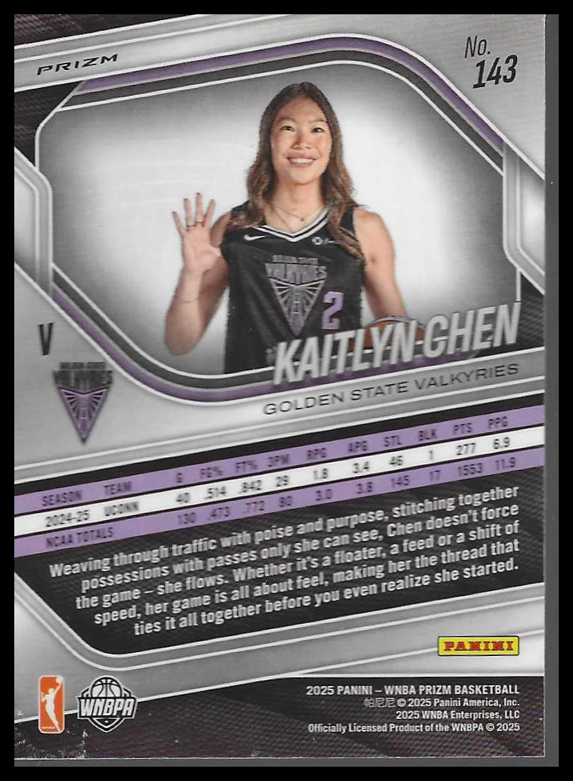 2025 Panini Prizm WNBA #143 Kaitlyn Chen Green Prizms