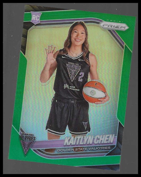 2025 Panini Prizm WNBA #143 Kaitlyn Chen Green Prizms