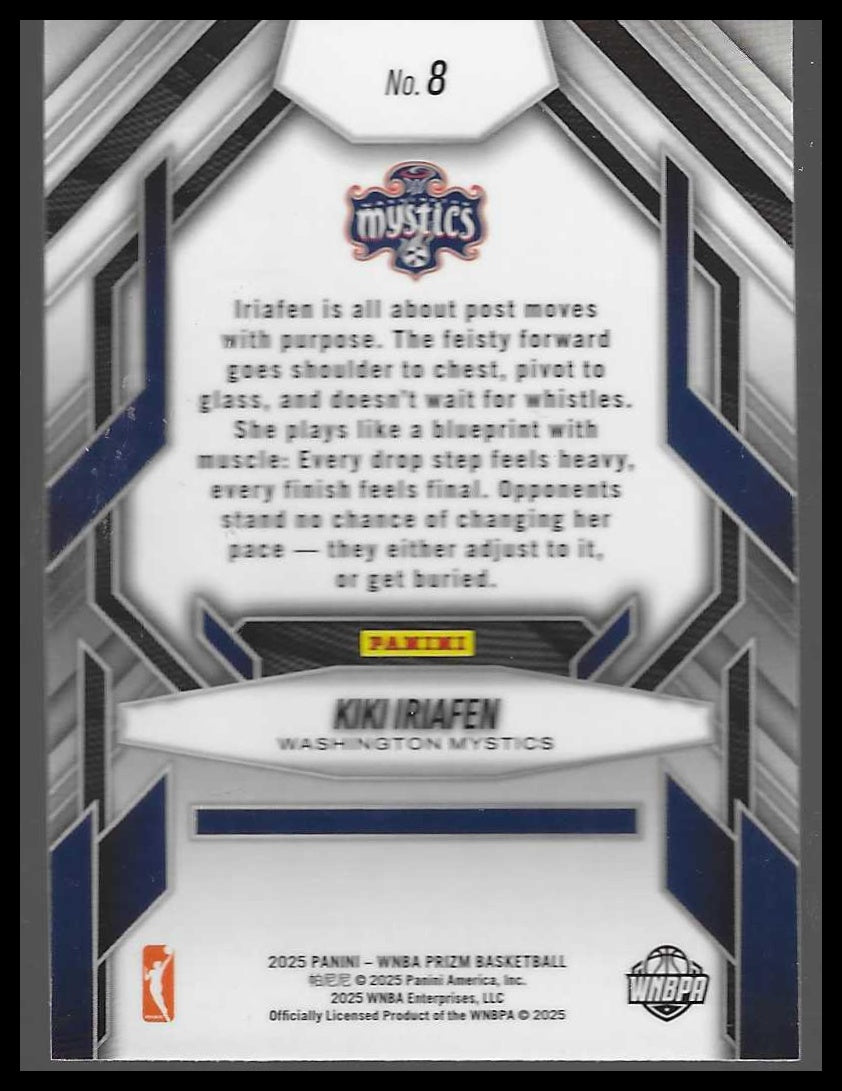 2025 Panini Prizm WNBA #8 Kiki Iriafen Fearless RC