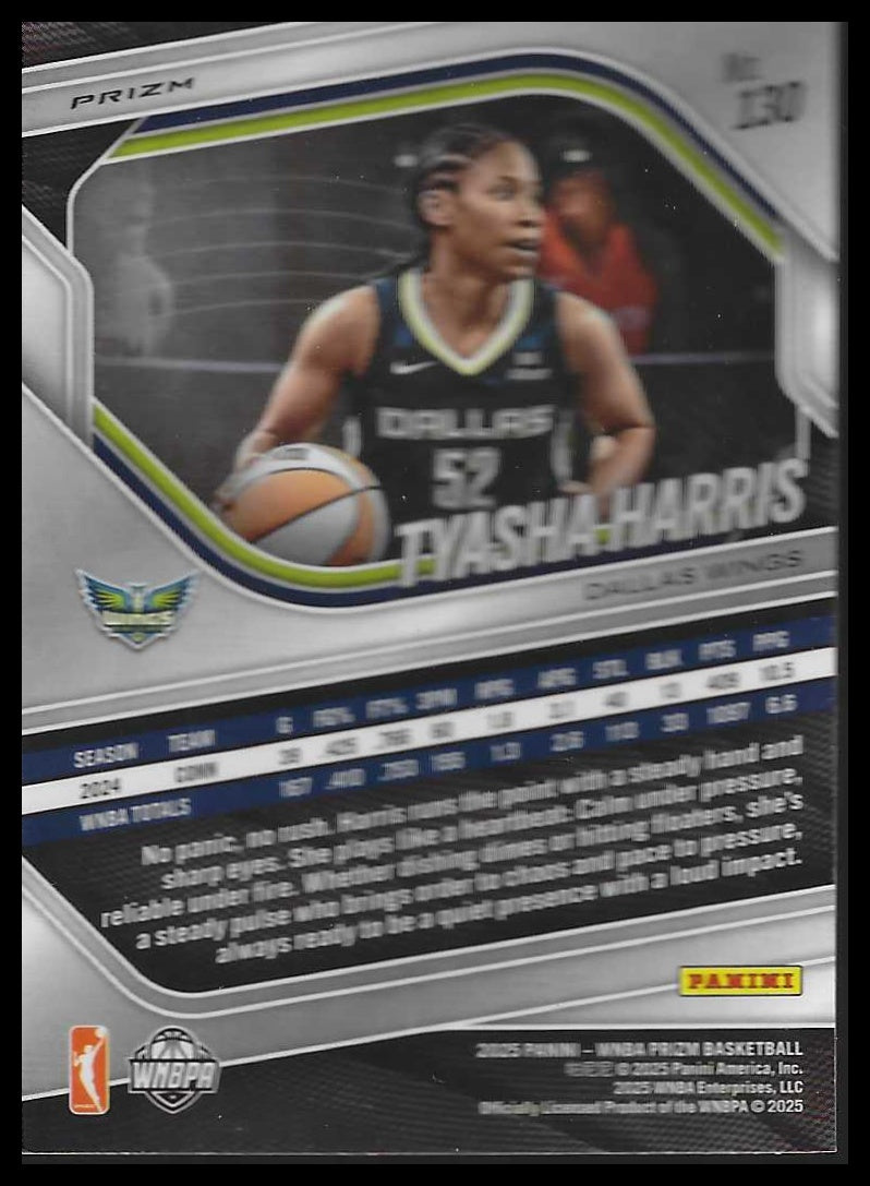 2025 Panini Prizm WNBA #130 Tyasha Harris Blue Velocity Prizms