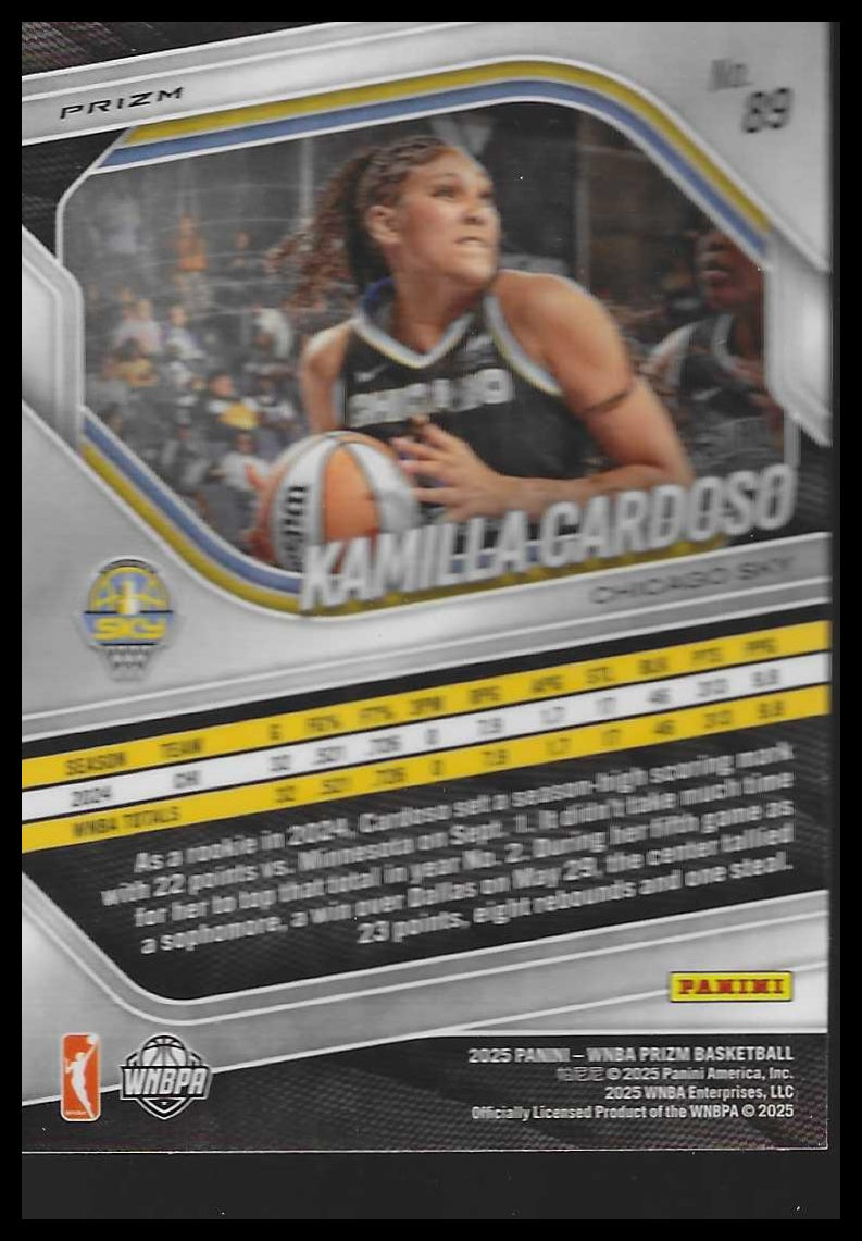 2025 Panini Prizm WNBA #89 Kamilla Cardoso Ice Prizms