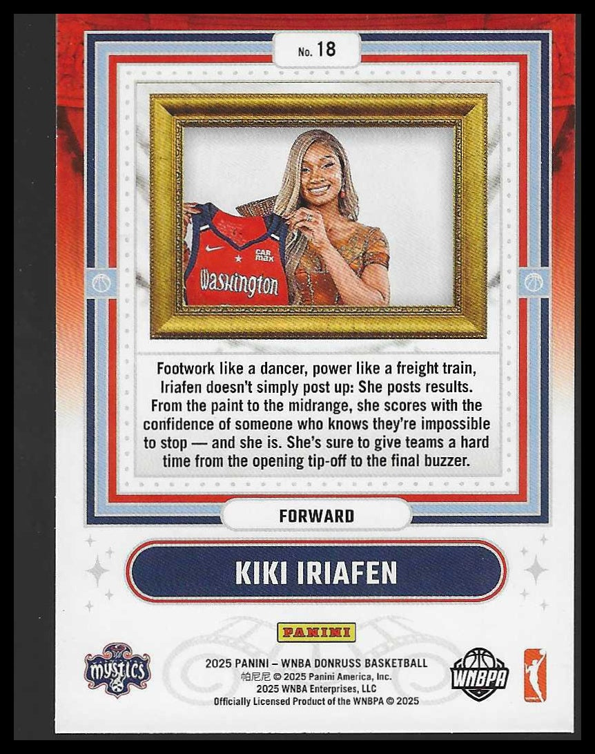 2025 Donruss WNBA #18 Kiki Iriafen Franchise Features
