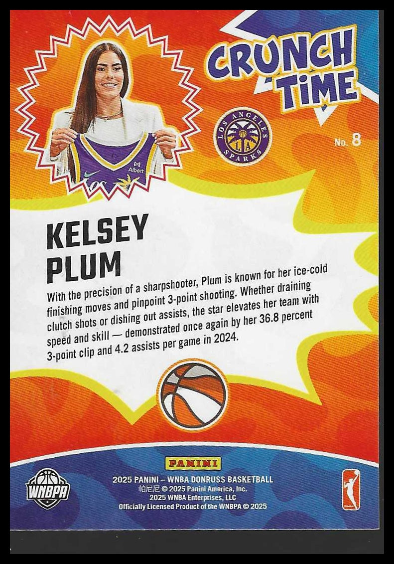 2025 Donruss WNBA #8 Kelsey Plum Crunch Time
