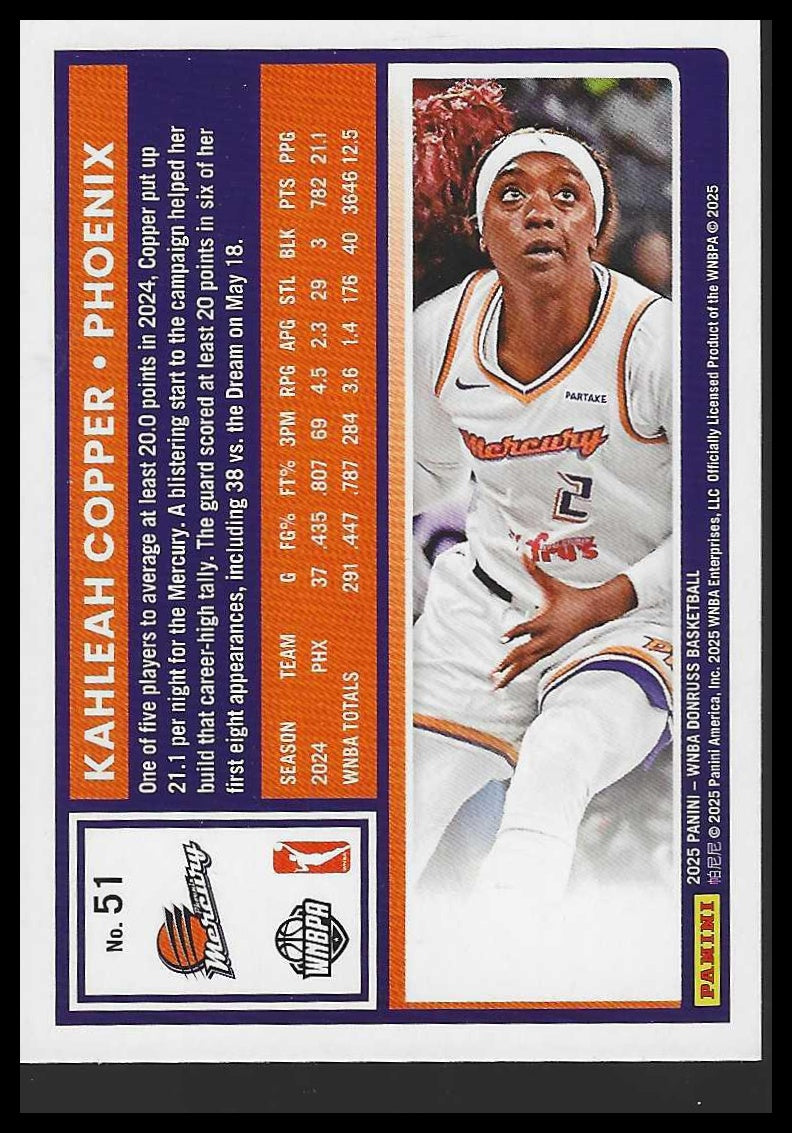2025 Donruss WNBA #51 Kahleah Copper Holo