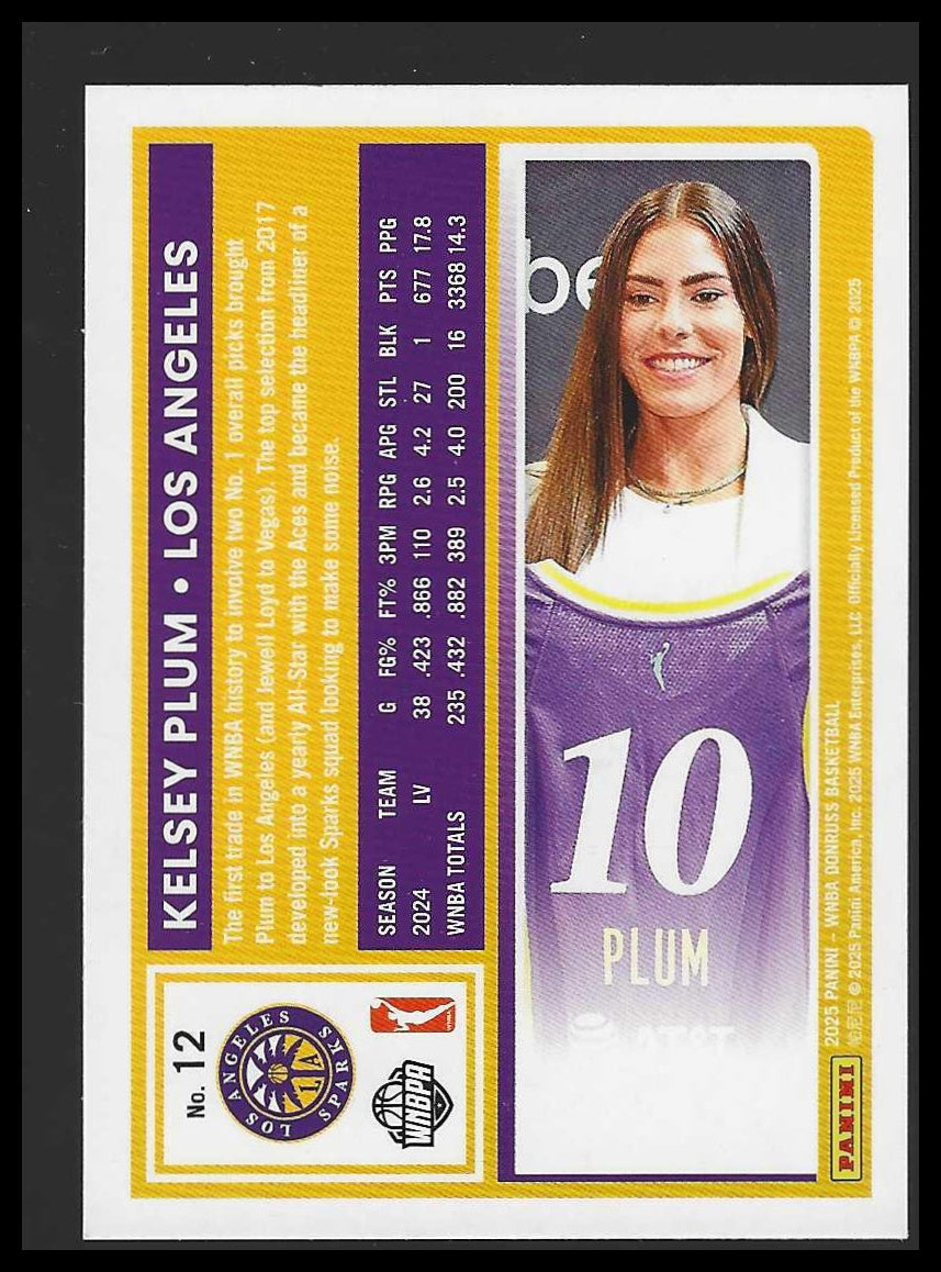 2025 Donruss WNBA #12 Kelsey Plum Holo