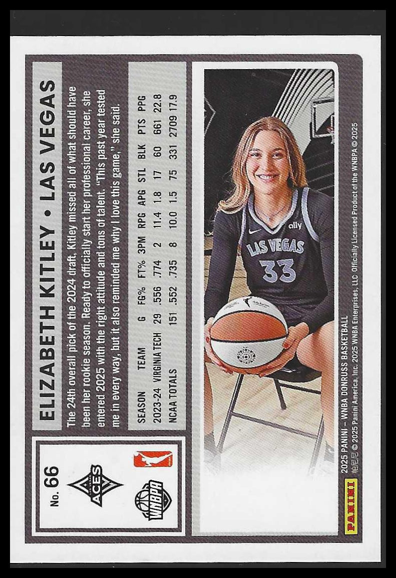 2025 Donruss WNBA #66 Elizabeth Kitley Holo