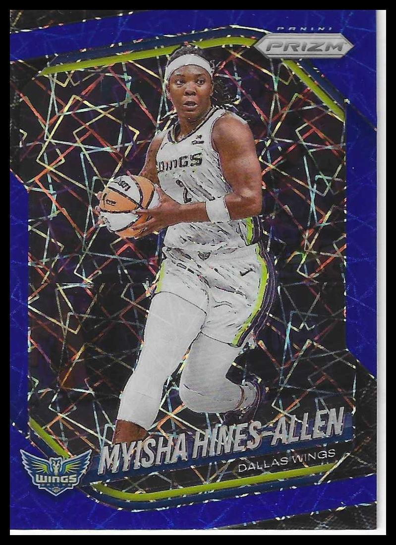 2025 Panini Prizm WNBA #96 Myisha Hines-Allen Blue Velocity Prizms