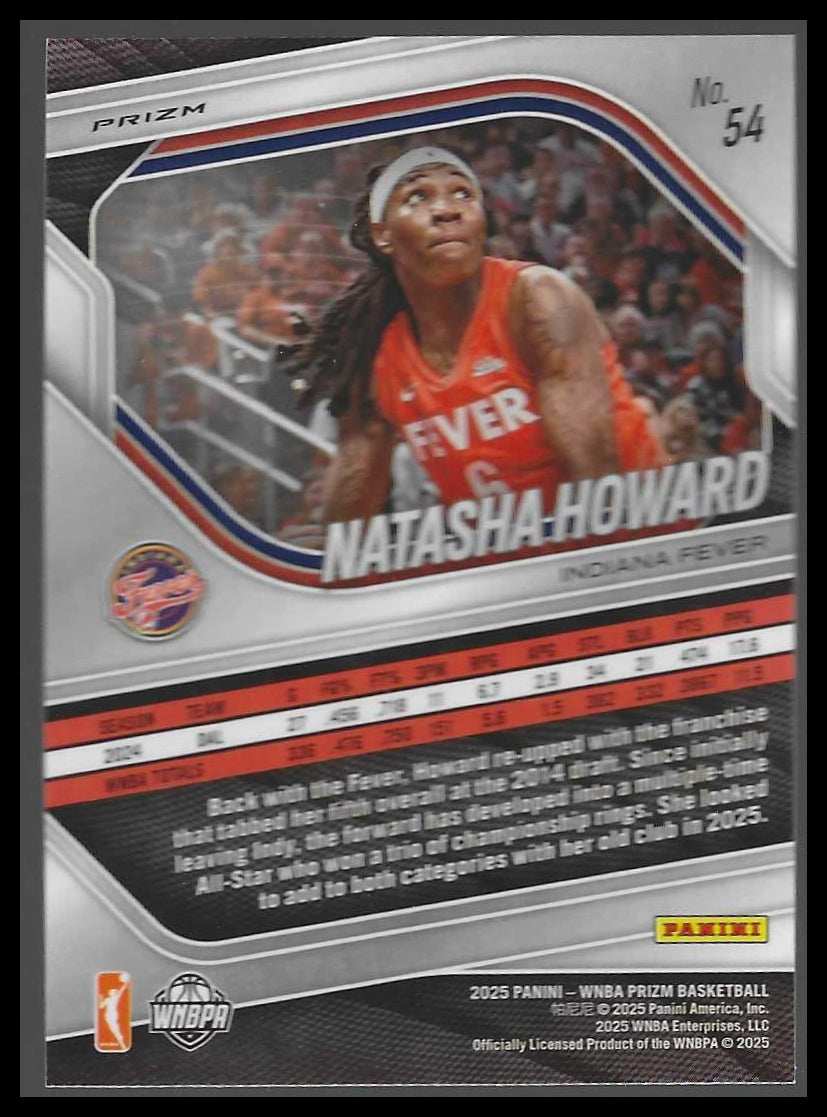 2025 Panini Prizm WNBA #54 Natasha Howard Blue Velocity Prizms
