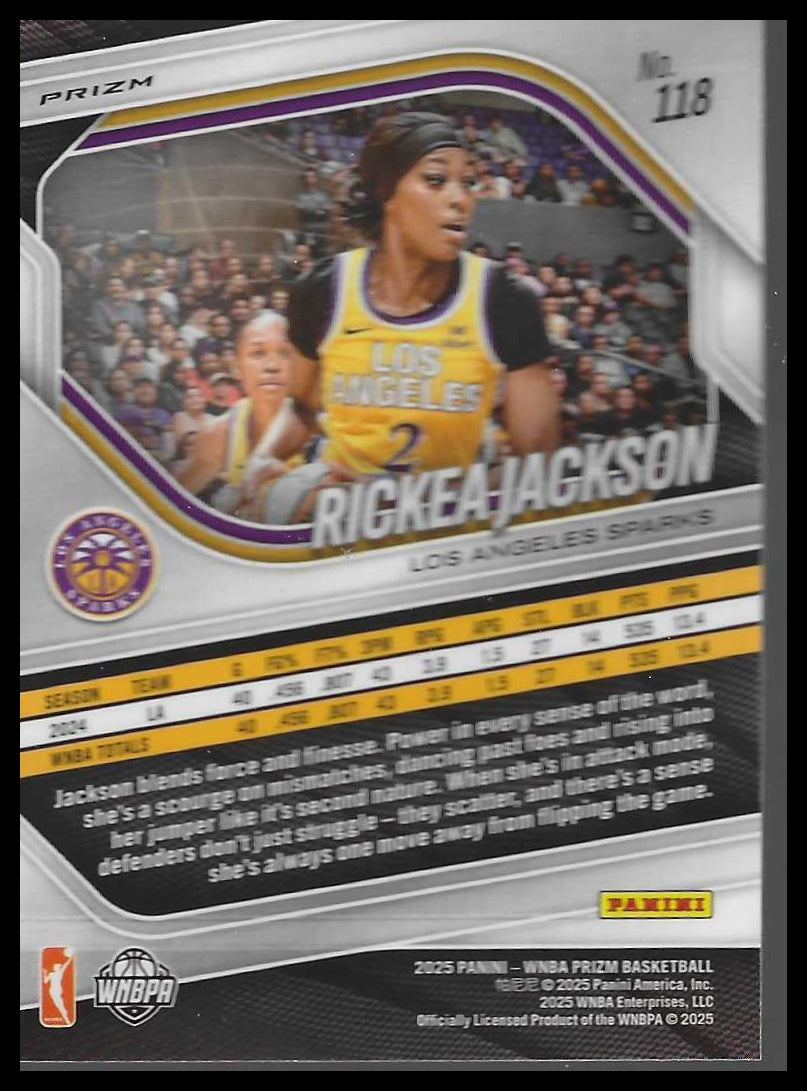 2025 Panini Prizm WNBA #118 Rickea Jackson Ice Prizms