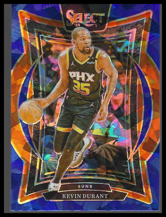 2024-25 Panini Select #51 Kevin Durant Blue Cracked Ice Prizm