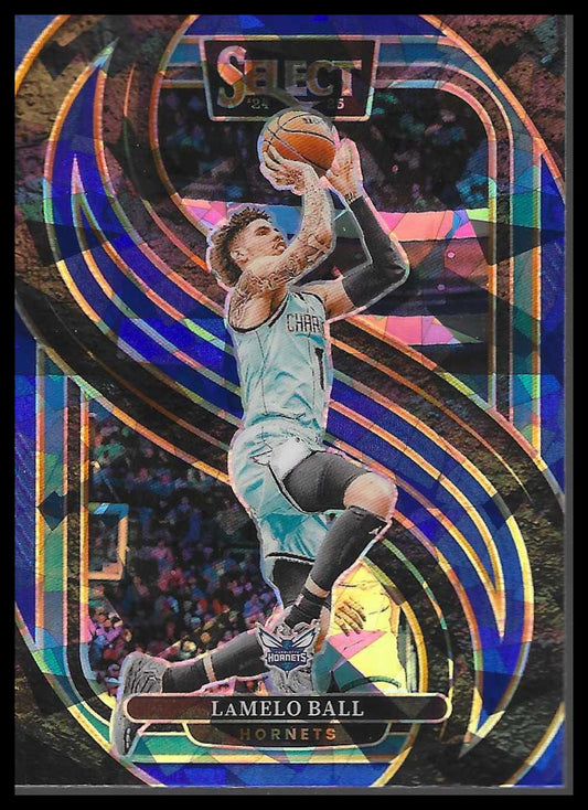 2024-25 Panini Select #147 LaMelo Ball Blue Cracked Ice Prizm