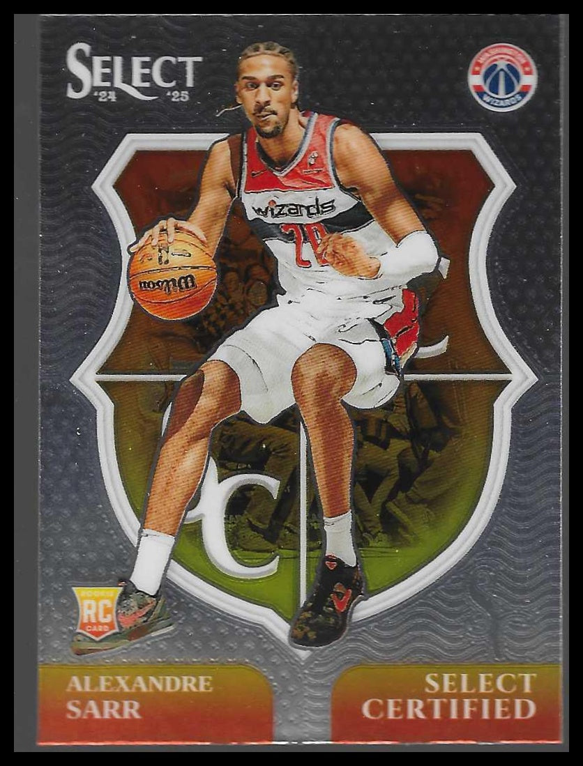 2024-25 Panini Select #7 Alexandre Sarr Select Certified
