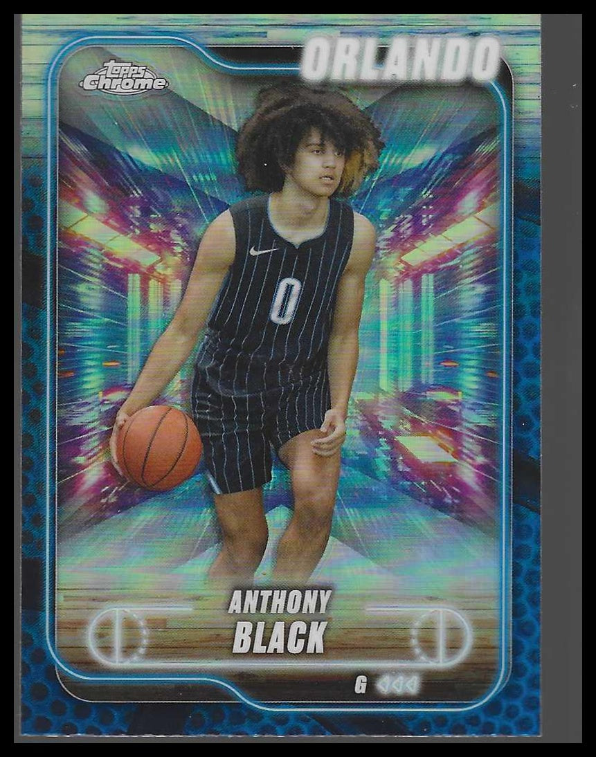2024-25 Topps Chrome #48 Anthony Black Blue Basketball Refractor