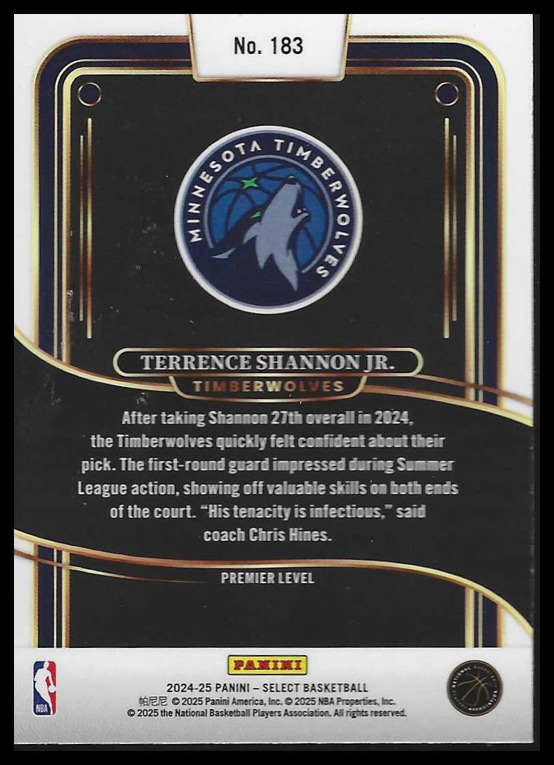 2024-25 Panini Select #183 Terrence Shannon Jr. Blue (Retail)