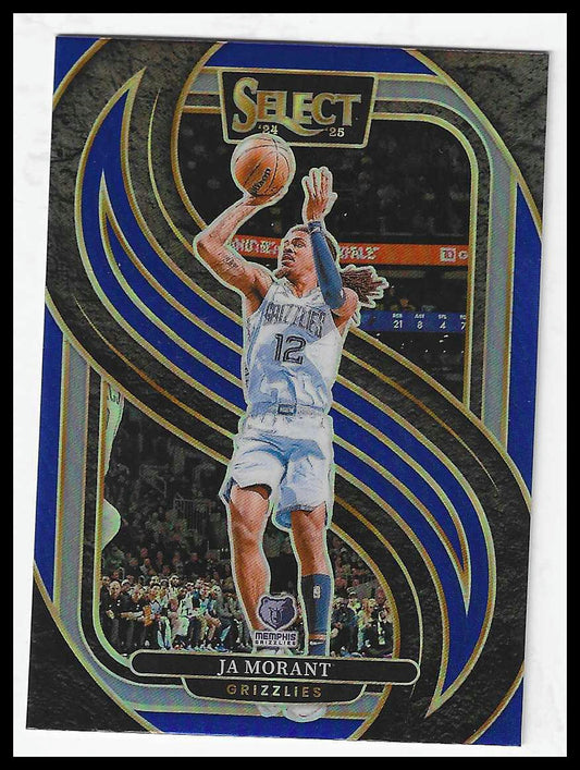 2024-25 Panini Select #107 Ja Morant Blue Prizm