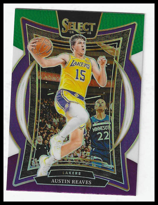 2024-25 Panini Select #40 Austin Reaves Green White Purple Prizm