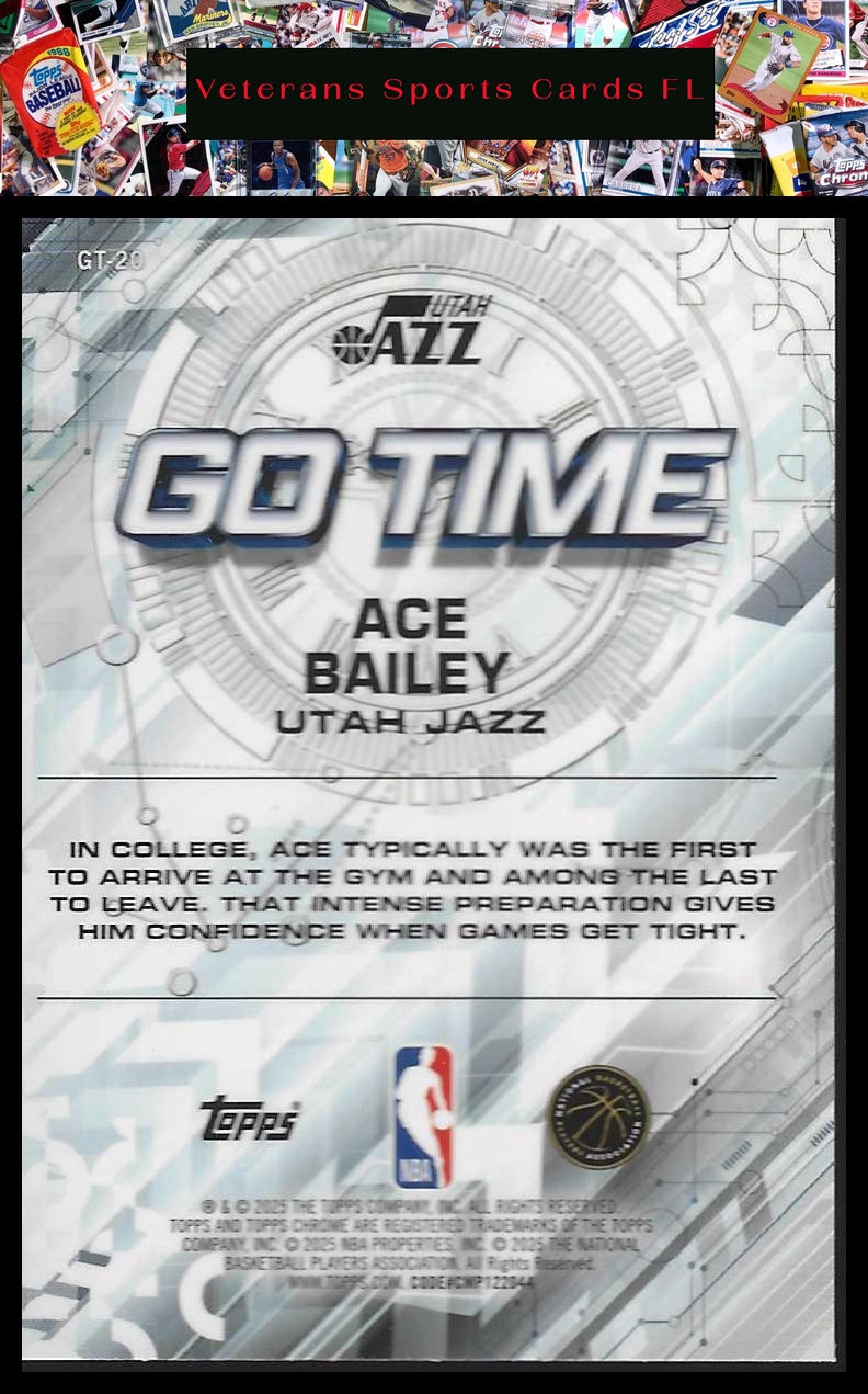 2025-26 Topps Chrome #GT-20 Ace Bailey Go Time