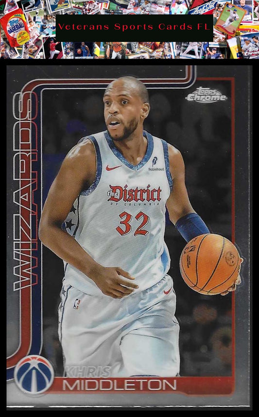 2025-26 Topps Chrome #204 Khris Middleton Refractor