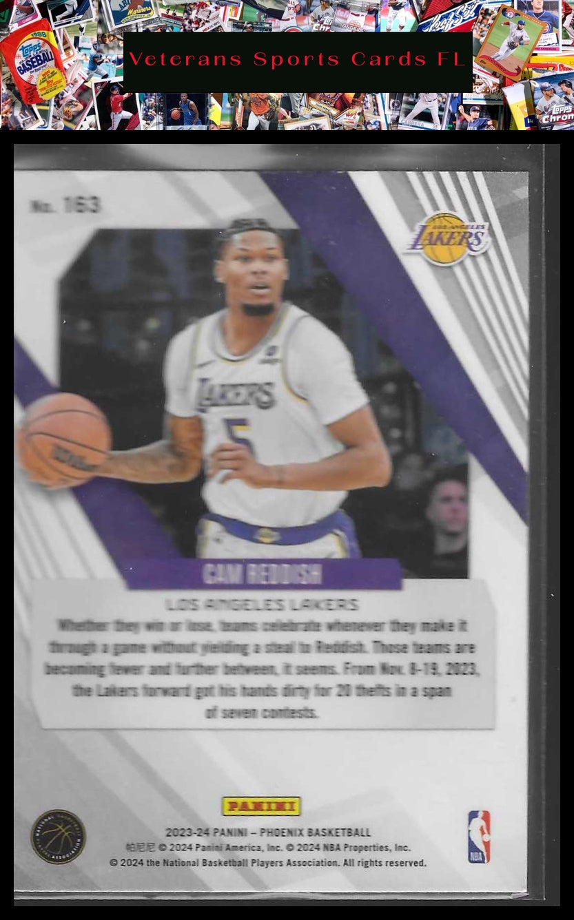 2023-24 Panini Phoenix #163 Cam Reddish Phoenix Red Ice